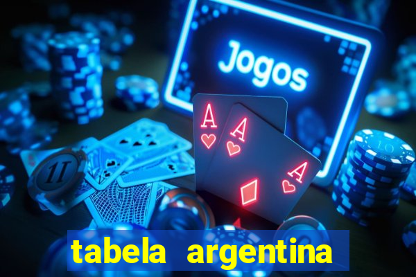 tabela argentina torneo betano